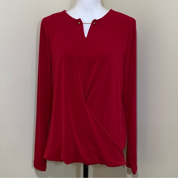 NWT T TAHARI || Woman’s sling sleeves blouse size Large - Picture 1 of 6